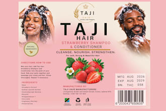 design modern cosmetic product label, bottle packaging, and 3d mockup