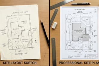 create professional site layout and master plan for residential or commercial