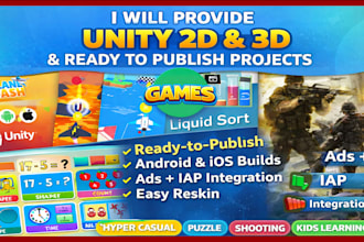 develop mobile games using unity, including both 2d and 3d games for android a
