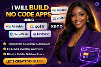build no code database apps with airtable, xano, glide, softr, nocodb, baserow