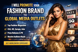 promote and distribute your fashion brand to any global media worldwide