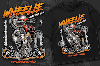 create harley davidson design in hand drawn design