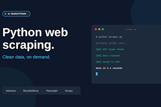 build a python web scraper with selenium or beautifulsoup