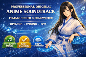 write and produce your original anime song, opening, ending or ost soundtrack