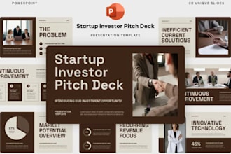 create startup pitch deck, investor presentation, fundraising, business slides