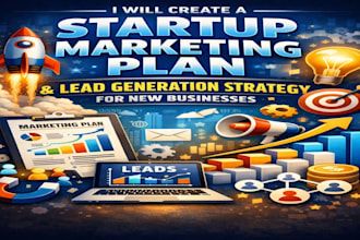 create a startup marketing plan and lead generation strategy for new businesses