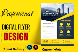 design digital and print flyers for business promotion