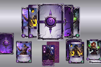 design custom trading card game cards tcg anime or fantasy style