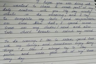 write neat handwritten notes, letters note and assignments