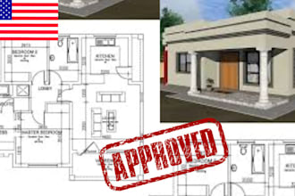 city permit drawings for adu deck, shed, full permit set architectural blueprint