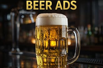 create luxury beer ads for bars and breweries