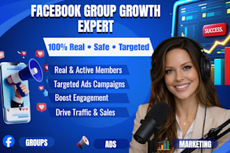 grow facebook group with real members