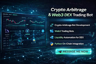 create crypto arbitrage bot, web3 trading bot, liquidity bot for dex trading
