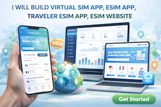 build virtual sim app, esim app, traveler esim app, esim website