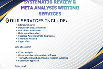 conduct a comprehensive systematic review and meta analysis
