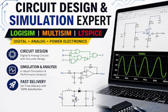 do circuit simulation using multisim, logisim and itspice