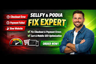 fix sellfy podia checkout bug payment error mobile SEO speed issues