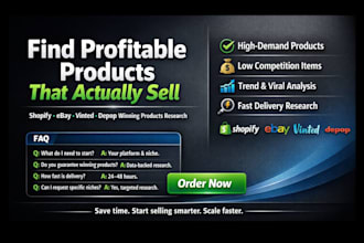 find profitable products for shopify ebay vinted and depop