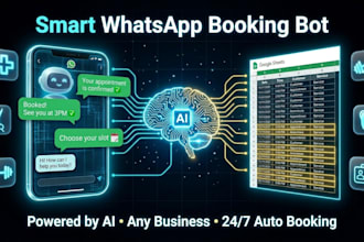 build a whatsapp appointment booking bot with google calendar , reminders