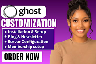 build ghost cms website setup ghost blog customize ghost theme ghost newsletter