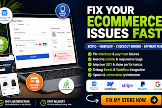 fix ecwid webflow checkout issues payment errors mobile bugs SEO ecommerce