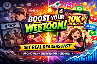 grow your webtoon, comic, and story with real promotion