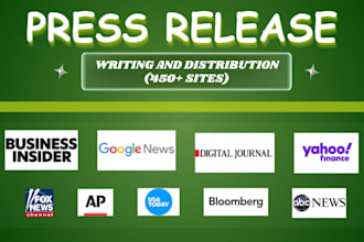 write and distribute a premium press release with PR distribution to media sites