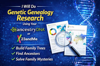 do genetic genealogy research using your ancestrydna or 23andme dna results