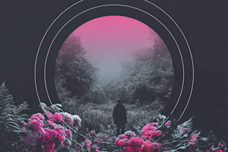 design anime cartoon cover art for your album cover artwork