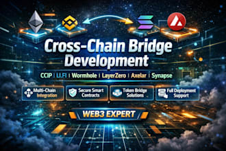 develop cross chain bridge with ccip, lifi, wormhole, layerzero, axelar, synapse
