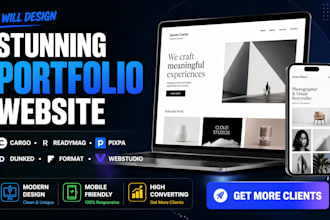 cargo readymag carrd dunked format pixpa webstudio portfolio website design