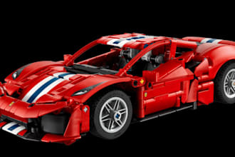 design 3d lego car, lego house, leg toy, lego technic, xml part list, lego set