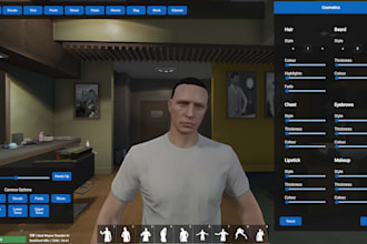 create custom fivem chain model, gun, cloth shop for gta v, fivem map, ped