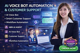 build n8n ai agent voice bot automation and smart customer support