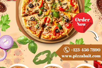 design a professional pizza poster