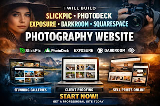 build slickpic photodeck exposure darkroom squarespace photography website