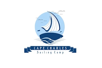 design fantastic sailing summer camp logo
