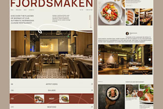 design a modern and responsive cooking restaurant or retail website in wordpress