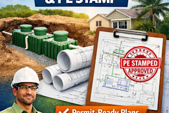 design septic system provide pe stamp for florida permits