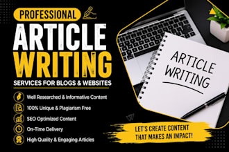 write unique article or blog content