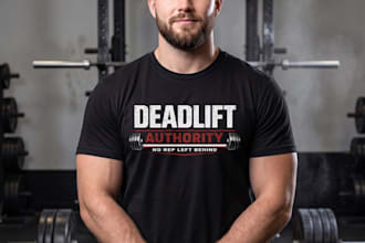 create 3 custom ai tshirt designs for your gym, fitness pod store