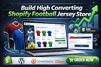 build automated shopify dropshipping football jersey store sport jersey website