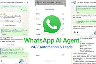 build a custom whatsapp ai chatbot and ai agent for business