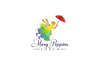 design day care centre logo inspired by mary poppins