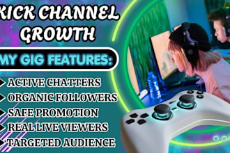 do kick channel promotion to boost kick real live viewers kick organic followers