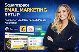 setup squarespace email marketing newsletter, email automation, email marketing