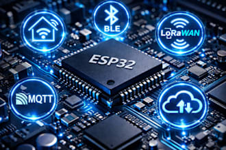 develop esp32 firmware and pcb for iot and ble projects