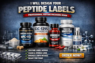 design premium peptide sarms spray product label design cosmetics label design