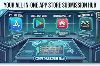 publish your mobile app on google play, app store and huawei