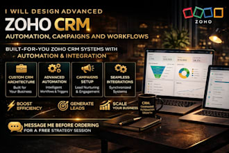 design advanced zoho CRM automation, campaigns and workflows